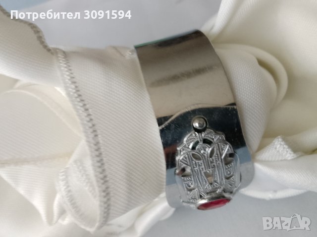 Стара стилна дамска гривна новохром, снимка 4 - Антикварни и старинни предмети - 41442676