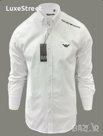 Мъжки Ризи - лого Бродирано 🤍Boss Armani Ralph Lauren , снимка 4 - Ризи - 52427336