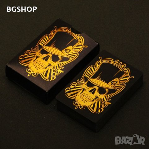 Карти за игра с черепи - Gold, снимка 4 - Карти за игра - 35816701