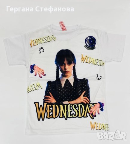 Отново налични блузки с Wednesday  Размери -128,140,152,164,176 Цена -15 лв, снимка 4 - Детски тениски и потници - 40262520