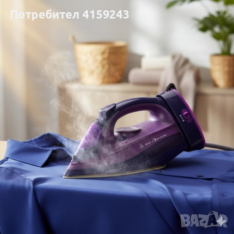 RAF Безжична парна ютия 2400W с керамична плоча – двойна функция за парно и сухо гладене, 483, снимка 7 - Ютии - 52351263