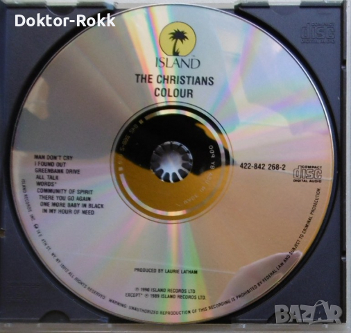  The Christians – Colour (1990, CD), снимка 3 - CD дискове - 36478990