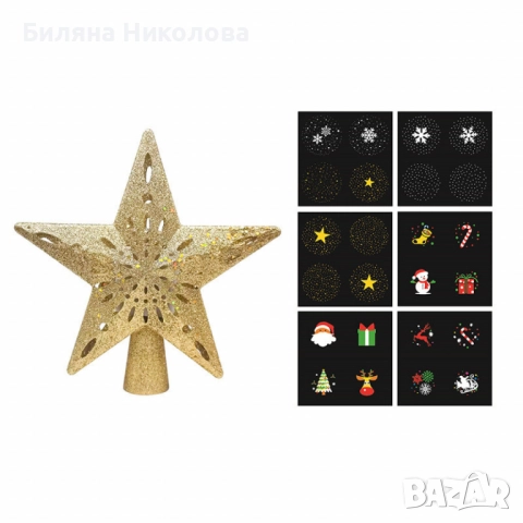 3D прожектор за Елха 6 Визии - Звезда  ТОП ПРОДУКТ ЗА 2025, снимка 3 - Други стоки за дома - 52644201