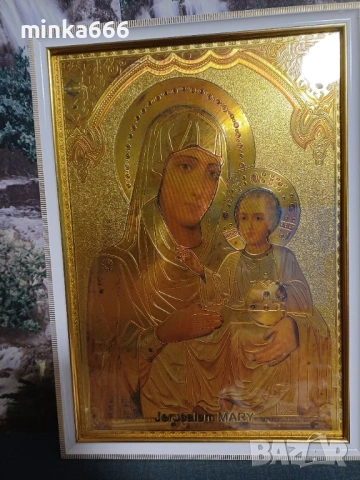 Икона с Дева Мария, снимка 2 - Икони - 53231220