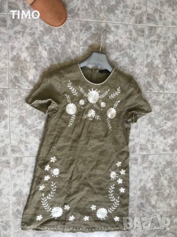 Прекрасна рокля на Зара с  бродерия , снимка 2 - Рокли - 38019666