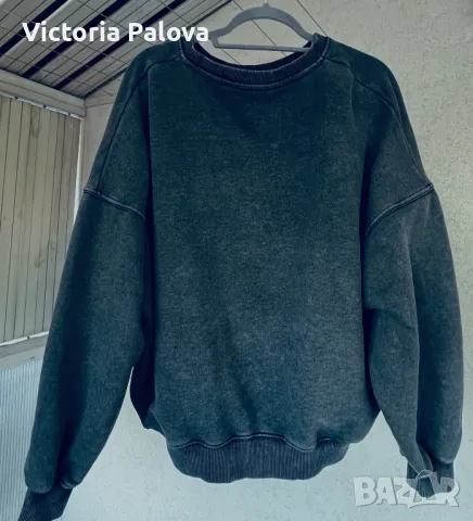 Блуза органик памук,кроп, овърсайз THE HELPING LEOPARD , снимка 4 - Блузи с дълъг ръкав и пуловери - 48840473