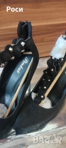 Нови, елегантни дамски обувки на ток, номер 39, снимка 4 - Дамски елегантни обувки - 41726632