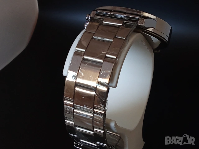 Бижутериен подаръчен комплект подарък за мъж часовник и гривна, снимка 6 - Бижутерийни комплекти - 53559552