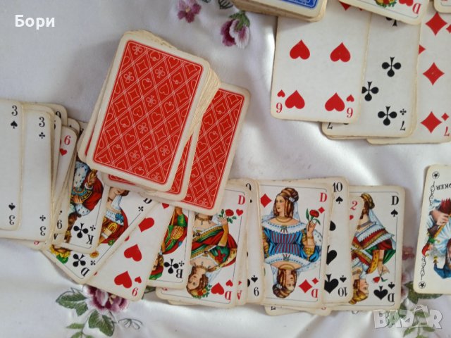 Немски карти две тестета в калъф, снимка 6 - Карти за игра - 39494890