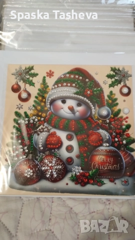 Коледни диамантени картички , снимка 11 - Декорация за дома - 52306814