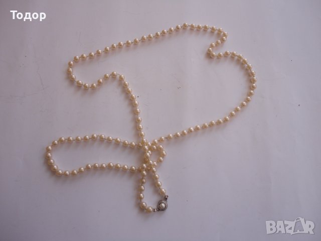 Страхотен гердан колие от перли и сребро 835 , снимка 7 - Колиета, медальони, синджири - 40164981