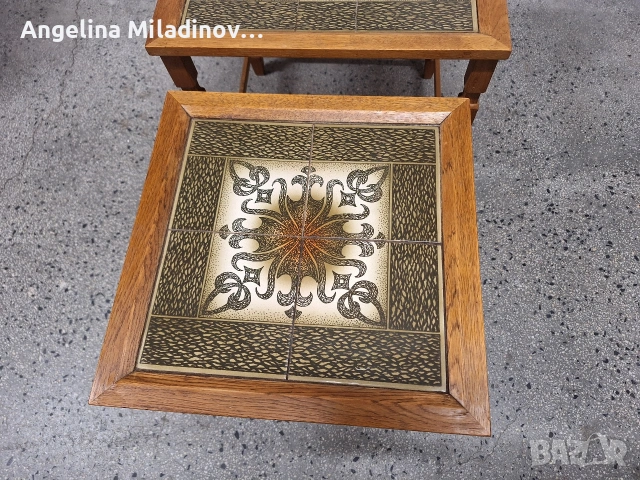 К - т три помощни масички с плочки , снимка 5 - Маси - 53696428