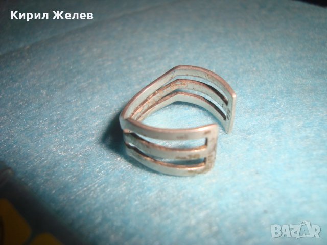 СТАР СРЕБЪРЕН ПРЪСТЕН РЪЧНА ИЗРАБОТКА РЕГУЛИРУЕМ 25109, снимка 7 - Пръстени - 34616476