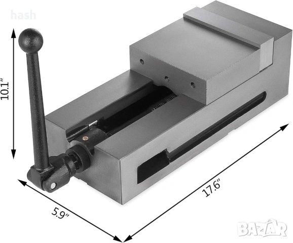VEVOR Високопрецизен фрезов менгеме 6 инча, настолна скоба от чугун, плоска скоба за фрезоване, проб, снимка 2 - Други инструменти - 53752643