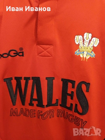 Оригинална ретро ръгби фланелка на Уелс, снимка 9 - Други спортове - 51706593