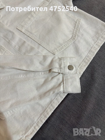 Бяло дънково яке – ново, снимка 3 - Якета - 53767206