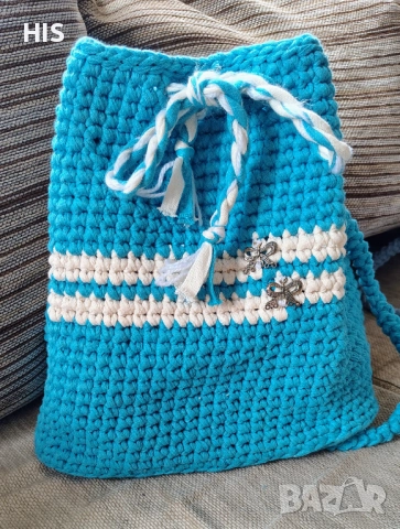 Дамски плетени чанти, луксозни, хендмейд с подплата и джоб, различни модели , снимка 14 - Чанти - 40479208