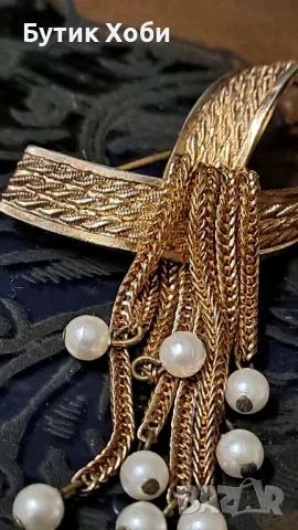 Колекционерска брошка с перли , снимка 4 - Антикварни и старинни предмети - 49498108