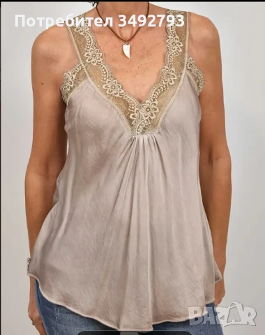 Дамски топ сатенен