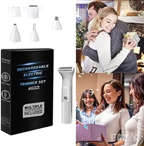 Нов уред 6 в 1 за жени безболезнено обезкосмяване Тример косми красота Самобръсначка, снимка 6 - Електрически самобръсначки - 49339190