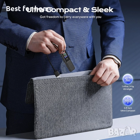 64GB диктофон с технология за намаляване на шума, с изкуствен интелект, снимка 2 - Други - 51581786