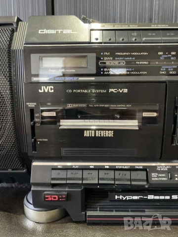JVC-PCV2 Vintage 1988 Boom Box, снимка 5 - Радиокасетофони, транзистори - 53822186
