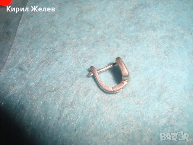 СРЕБЪРНА СКЪПОЦЕННА ОБЕЦА СРЕБРО 925 с ШЛИФОВАН БЯЛ ОПАЛ АРТ ДЕКО АНГЛИЯ 25717, снимка 8 - Обеци - 35819819