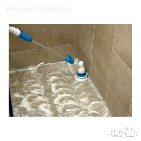 Електрическа четка за почистване на баня Spin scrubber, снимка 5 - Мопове, кофи, четки и метли - 55843995