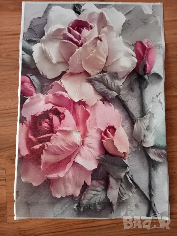 Голямо платно/принт/ Рози 50 /75см /Без рамка, снимка 3 - Картини - 53515545