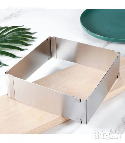 3128 Правоъгален ринг за торта Регулируем, снимка 16 - Други стоки за дома - 34238735