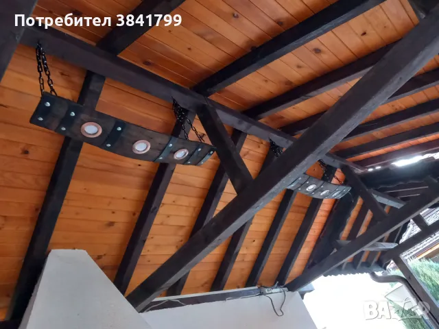 Дървен полилеи