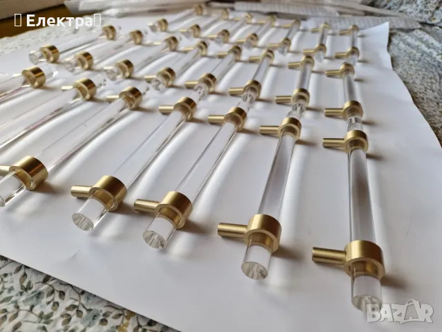 16 броя красиви и елегантни дръжки от месинг и акрил, снимка 9 - Други - 49875178