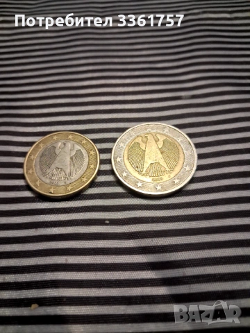 Германски  Редки Евро Монети 2002 година , снимка 2 - Нумизматика и бонистика - 53469451