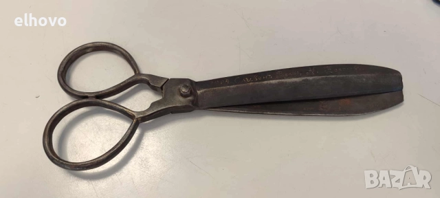 Голяма стара кована ножица 1884г, снимка 5 - Антикварни и старинни предмети - 51817210