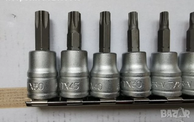 teng tools тенг 9броя 3/8 вложки торкс звезди . DRAPER EXPERT 10броя 3/8 торксове звезди с отвор, снимка 5 - Други инструменти - 52945591