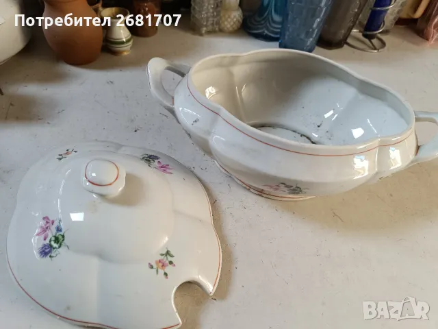 стар керамичен супник , снимка 3 - Антикварни и старинни предмети - 48836065