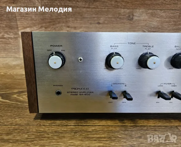 Усилвател Pioneer SA-600 – Топъл, аналогов звук от началото на 70-те, снимка 10 - Ресийвъри, усилватели, смесителни пултове - 56209163