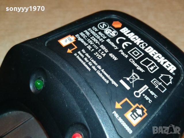 black & decker 12v battery charger 0709212008, снимка 4 - Винтоверти - 34058266