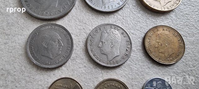 Монети. Испания. Испански песети. 9 бр., снимка 9 - Нумизматика и бонистика - 39373950