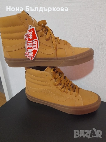 Удобни мъжки спортни обувки Vans UA SK8 HI естествена кожа отговарящи на размер 41 _26.5 , снимка 3 - Спортни обувки - 53404020