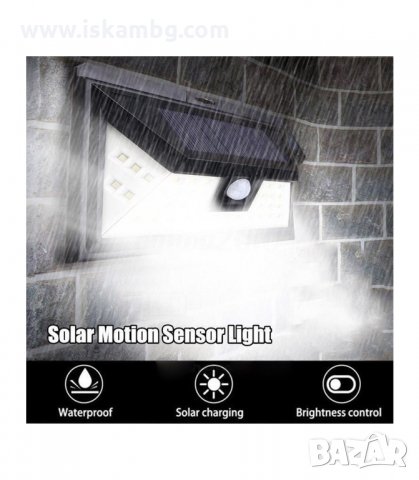 МОЩНА СОЛАРНА ИНДУКЦИОННА ЛАМПА С 32 ДИОДА - код 1828, снимка 2 - Соларни лампи - 33963193