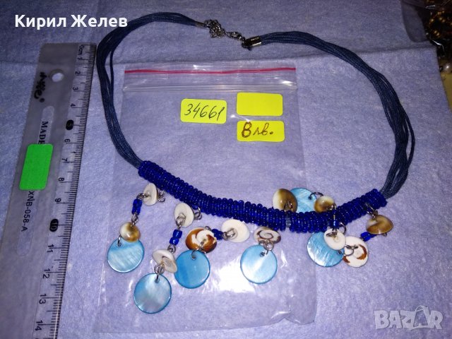 МНОГО КРАСИВА СЕДЕФЕНА ФЕШЪН АРТ ОГЪРЛИЦА ЛЯТНО ПЛАЖНО ХЕНД МЕЙД КОЛИЕ 34661, снимка 3 - Колиета, медальони, синджири - 39144346