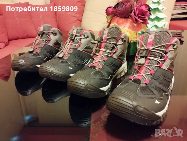 Детски водоустойчиви туристически обувки QUECHUA CROSSROCK MID, снимка 4 - Детски боти и ботуши - 53026329