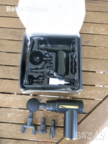 Масажен пистолет, вибрационен с 4 приставки и 6 степени, снимка 11 - Масажори - 51951280