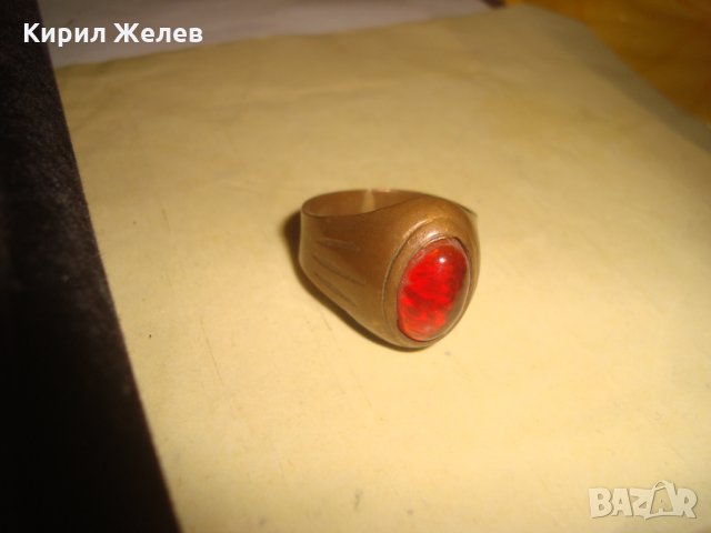 СТАРИНЕН БРОНЗОВ ПРЪСТЕН МАЙСТОРСКА РЪЧНА ИЗРАБОТКА КЛАСИЧЕСКИ МОДЕЛ 26795, снимка 9 - Антикварни и старинни предмети - 34831100