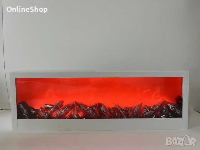 Светеща декоративна камина, ефект на истински пламък, 61x20x10см, снимка 4 - Декорация за дома - 52041723