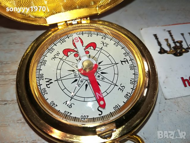 златен компас от франция 1512221427, снимка 2 - Антикварни и старинни предмети - 39018961