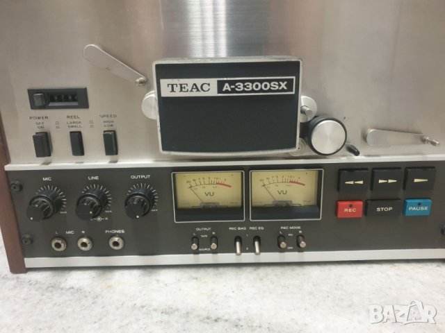Ролков магнетофон Teac A-3300SX
4 пистов 9,5 и 19 оборота. Всичко му работи.  Много добро състояние., снимка 6 - Аудиосистеми - 41763104
