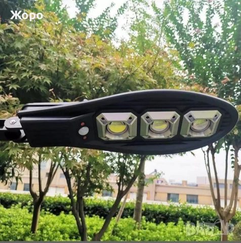 Улична Соларна LED Лампа 1200W с датчик за движение и дистанционно управление+ стойка за монтаж, снимка 5 - Лед осветление - 52736180