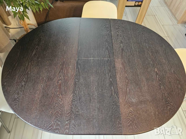 Разтегателна дървена маса , снимка 5 - Маси - 52697390